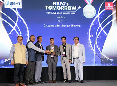 REC wins â€˜Best Design Thinking Awardâ€™ at 5th Distinguished NBFC (DNA) Awards